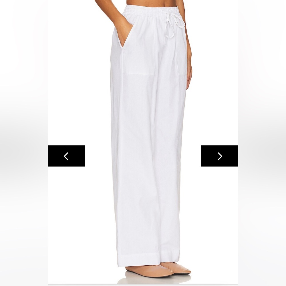 superdown Amy Cargo Pants White Linen Cotton - Picture 3 of 4